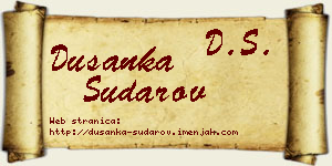 Dušanka Sudarov vizit kartica
